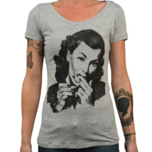 Lowbrow Annex Art Fine Tobaccos Retro Round Neck Gray Tee Tattoo Top S-M... - £20.94 GBP