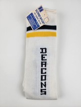Single Pair 1980&#39;s Deacons Tube Socks Men&#39;s 10-15 Black &amp; Yellow stripe Orlon - £15.60 GBP