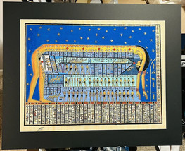 Egyptian Art Painting Of Sky Goddess Nut On Papyrus Signed 30” X 23” Large - £128.03 GBP