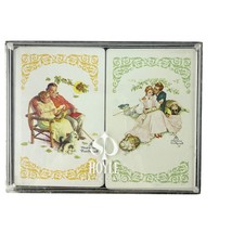 Norman Rockwell Set of 2 Decks Playing Cards Tender Bloom and Fondly Do We - £9.91 GBP
