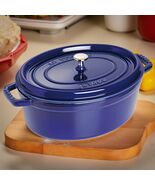 Staub 5.75-Qt Cast Iron Oval Cocotte – Handcrafted in France, Dark Blue - €299,20 EUR