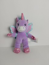 Build A Bear Mini Angel 8” Unicorn - BAB Sparkling Plush Stuffed Animal Purple - £9.34 GBP