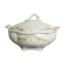 Antique Johnson Brothers Semi Porcelain Small 7 in Tureen Floral Motif  - $45.00