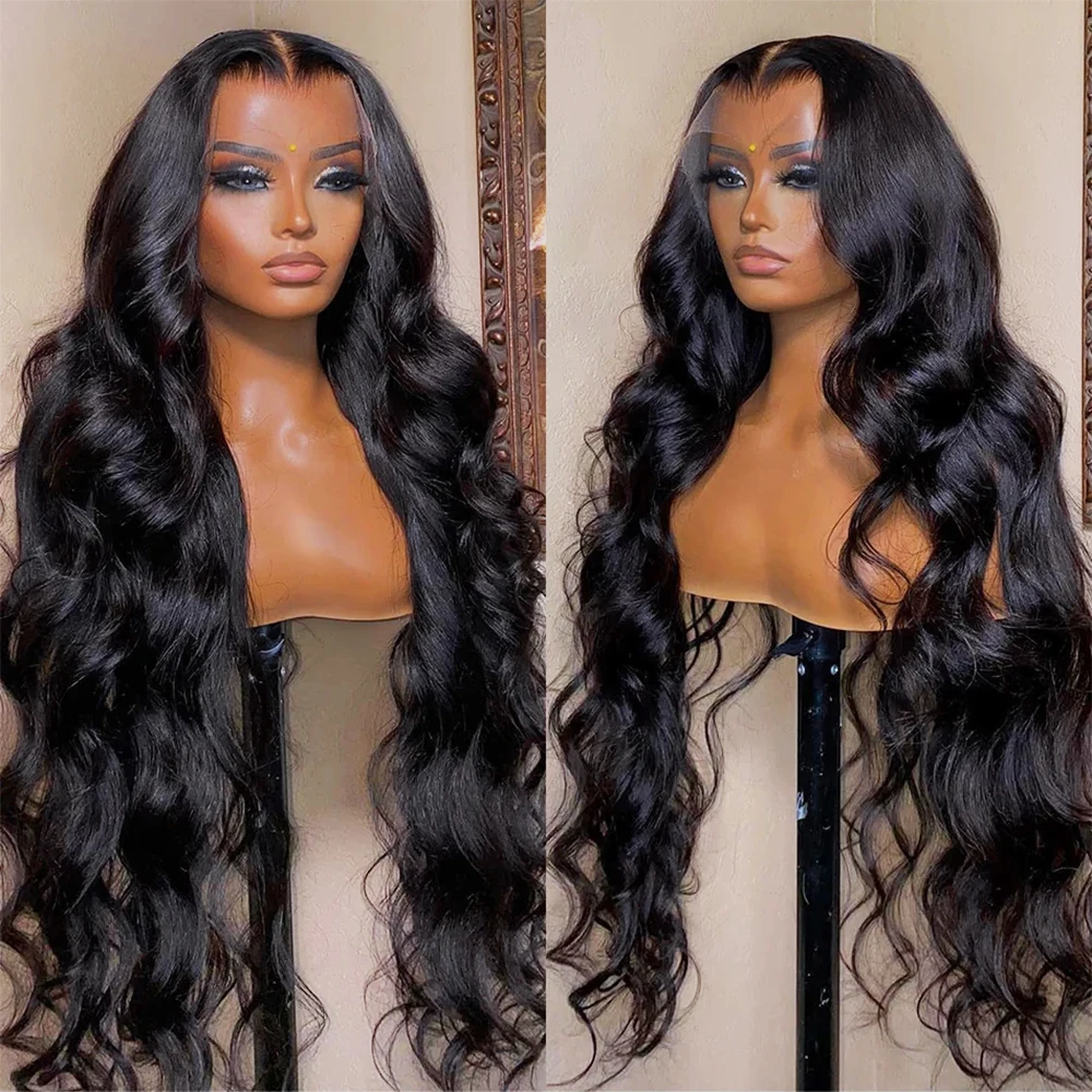 Wavy Lace Front Human Hair Wig Body Wave 13x6 HD Lace Frontal Wig Glueless Human - £85.49 GBP+