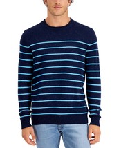 Club Room Men&#39;s Gregor Striped Sweater in Navy Blue-2XL - £13.34 GBP
