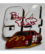 Bill Elliott Pin McDonalds #94 Racecar 76 Fuel NASCAR Pinback Signature ... - $23.09 CAD