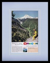 1964 Oregon Travel Tourism Framed 11x14 ORIGINAL Vintage Advertisement  - $44.54