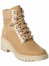 Dolce Vita Hank Canvas Faux Leather Combat Winter Boots Women&#39;s Sz 8.5 Beige - £31.61 GBP
