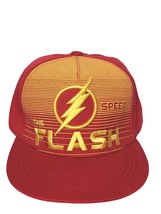 The Flash Speed DC Comics Lightning Bolt Six Flags Snap Back Hat Cap Adj... - $25.74