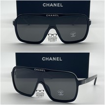 NIB CHANEL 9158 Shield Sunglasses C.501 Black w/ Gray Lens – 100% Auth - $338.10