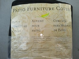 9KK71 PATIO FURNITURE COVER, ABOUT 7&#39; X 4&#39;, BLACK, NEW OTHER - $37.39