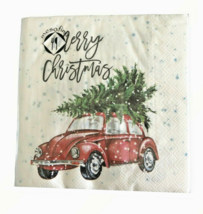 Christmas Tree Red VW Bug Volkswagen Paper Napkins Lunch Dinner 40 Ct 6.... - £21.49 GBP