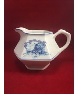 Vintage Creamer With Hexagonal Shape Blue And White F C Co A-21 - £7.78 GBP