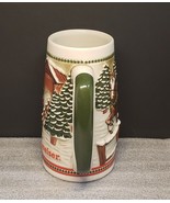 Green Red 3D Budweiser Beer Winter Holiday Christmas Stein Mug - £13.43 GBP