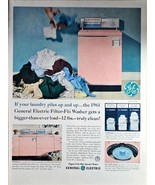 GENERAL ELECTRIC FILTER FLO WASHER - Laundry Truly Clean -1960 Vintage P... - $16.91 CAD