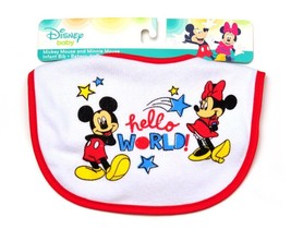 Disney Baby Mickey and Minnie Mouse Unisex Infant and Baby Bib, Qty 1 - £2.79 GBP