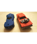 Hotwheels CrazErasers Puzzle Erasers Red Car/Blue Car - £6.40 GBP
