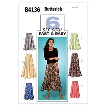 Butterick Patterns B4136 Misses&#39;/Misses&#39; Petite Skirt, Size 14-16-18 - £12.47 GBP