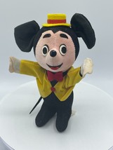 Vintage Walt Disney Productions Mickey Mouse Plush Doll Woolkin 1966 Japan - $18.99