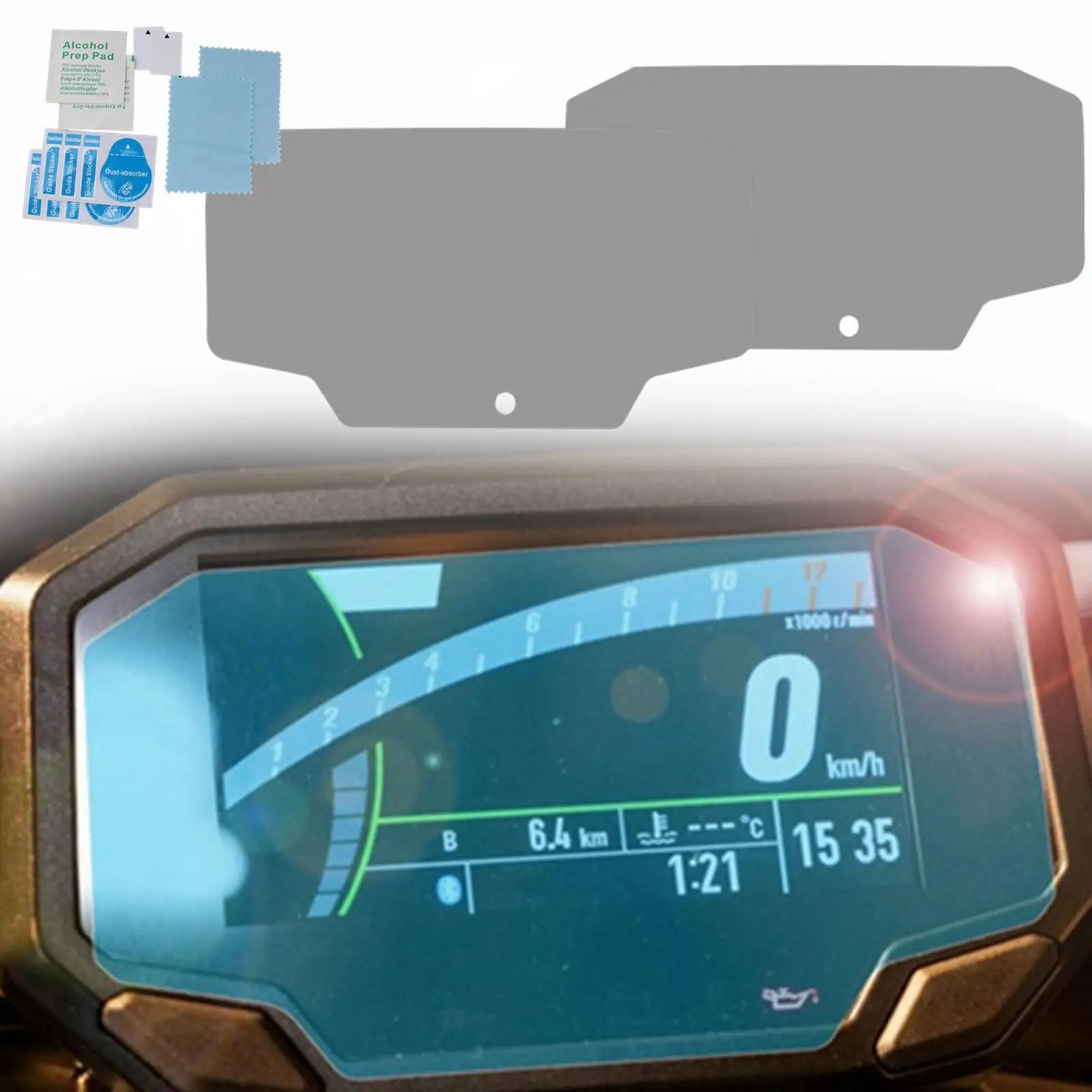 2 Pack Cluster Scratch Protection Clear Dashboard Protection Film for Kawasaki - £12.60 GBP