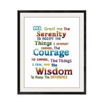 ALL STITCHES - SERENITY PRAYER CROSS STITCH PATTERN IN PDF -151 - $2.75