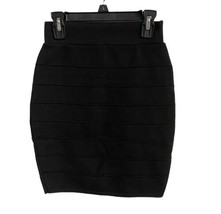 Love Culture Skirt  Womens Size S Black Ribbed Bodycon Knit Basic - $10.75