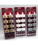 Glitter LED Tealights Flameless Candle 8Pk Gold Silver White-16 CR2032 b... - $12.30 CAD