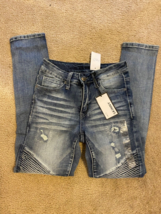 Rue 21 Premium Skinny Jeans Women Size 26 X 30 Denim Supreme Flex Distressed NWT - £14.78 GBP