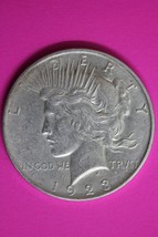 1923 D Liberty Peace Silver Dollar Exact Coin Shown Nice Luster Better Grade 132 - $45.99