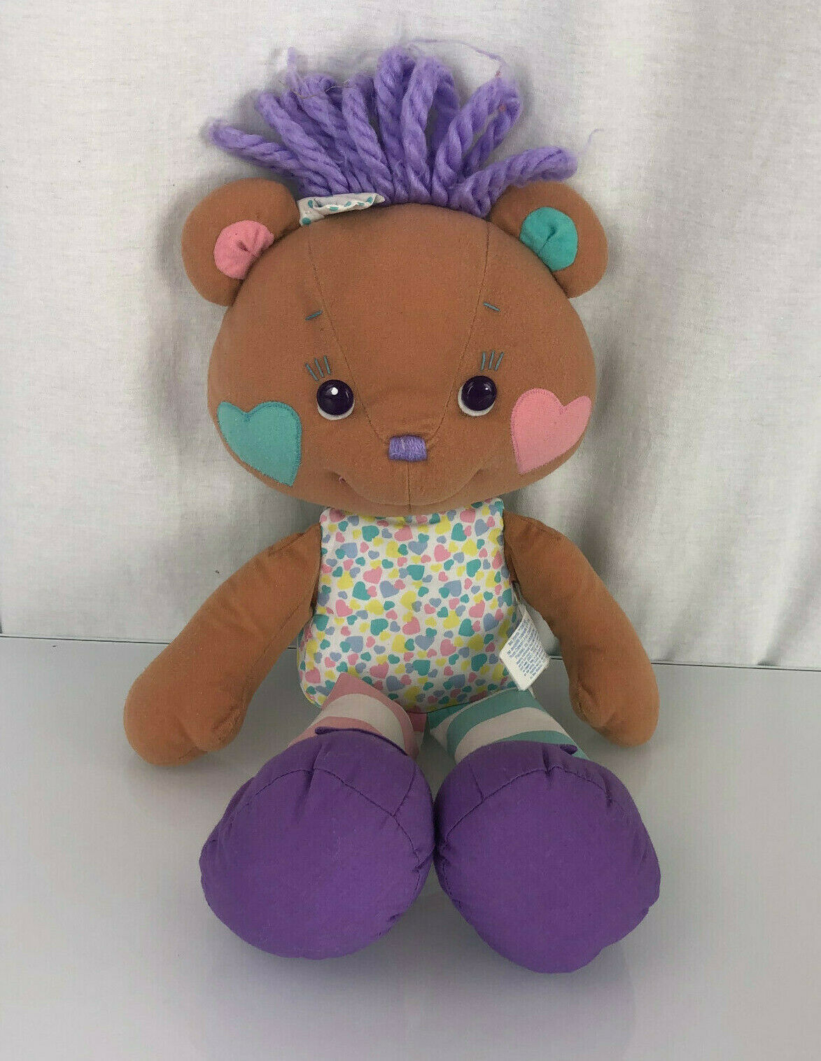 Playskool Bear Friends Stuffed Plush Teddy 1988 You're Very Pretty Heart - $79.19