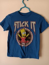 Bart Simpsons Stick It Drums Blue  T-Shirt Small Old Navy Collectibles Rare - £23.74 GBP