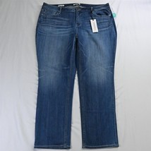 NEW Vigoss 24 Plus Marley Straight Indigo Stretch Denim Jeans - £39.53 GBP