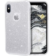 for iPhone X/Xs Daisy Light Thin Slim TPU Glitter Case Cover SILVER - £4.63 GBP