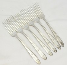 Community Plate Grosvenor Dinner Forks Silverplate 7 3/4&quot; Lot of 6 - $23.51