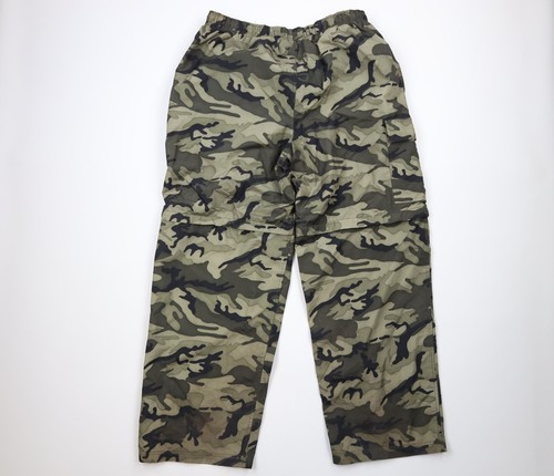 Vintage 90s Mens Size XL Distressed Wide Leg Convertible Cargo Pants Camouflage Item image 13