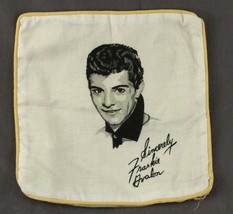 Vintage Frankie Avalon Yellow Trim Souvenir Pillow Cover Sham Printed Autograph - £146.85 GBP