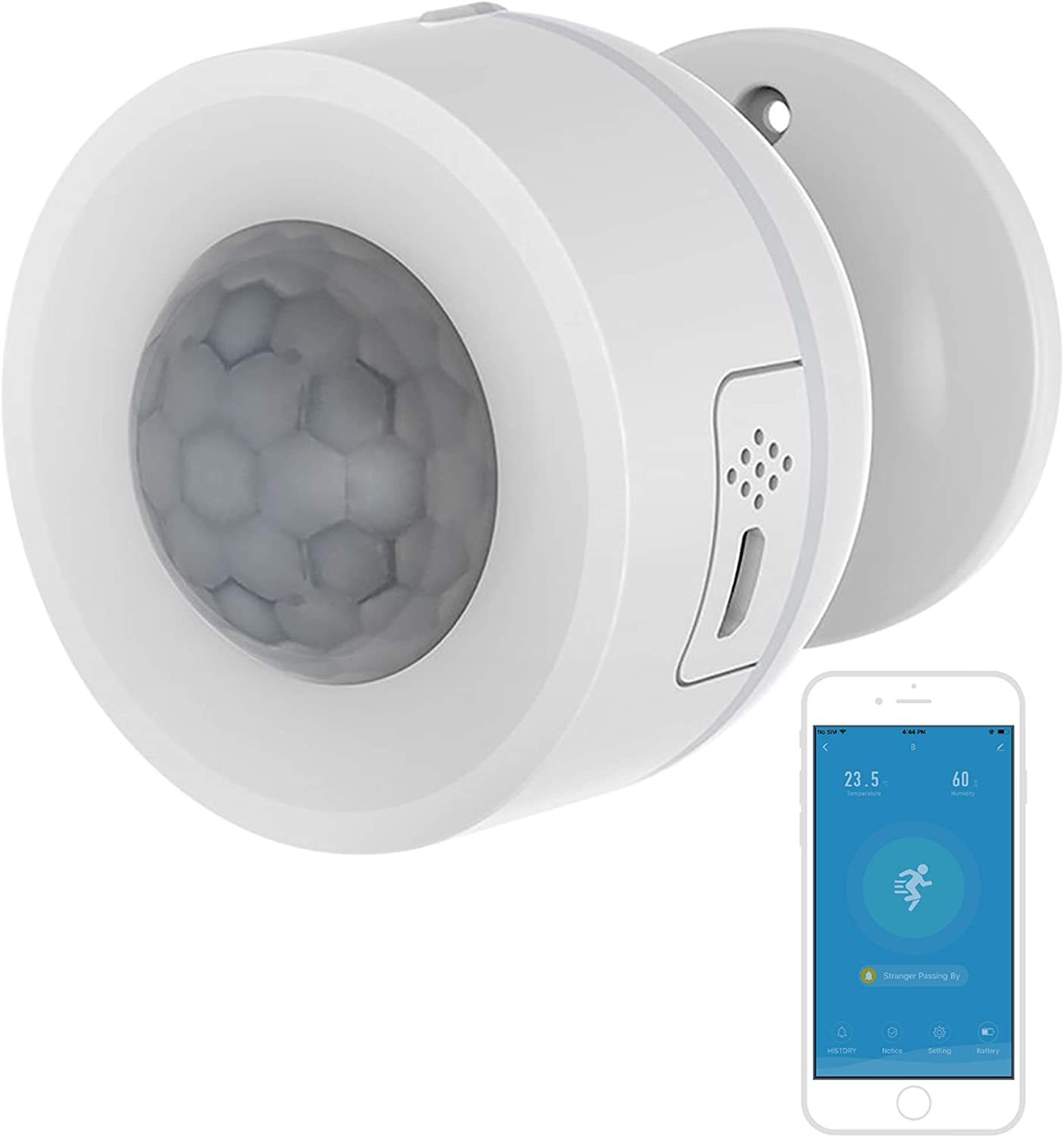 Smart PIR Motion Sensors: WiFi Motion Detector with Temperature and Humi... - $37.99