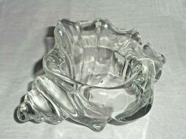 Conch Shell Votive Tea Lite Cup Candle Holder Vintage 1983 Avon Clear Glass - £11.41 GBP