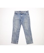 Vintage 80s Levis 305 Orange Tab Boys 33x28 Husky Acid Wash Denim Jeans USA - £63.07 GBP