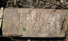 OLD VTG antique Brick reclaimed Stamped PENNA CLAY CO.  chipped corner B... - £12.51 GBP