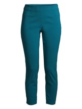 Millennium Skinny Side Zipper Stretch Crop Pants Blue Teal Womans Size 8 NEW - £6.03 GBP