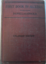 .  First Book of Algebra, Enlarged Edition: written by Flethcher Durell,... - £51.36 GBP