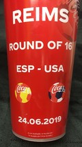 Fifa Donna Mondo Coppa Francia 2019 Reims Rotondo 16 Esp USA Coca-Cola Souvenir - £37.65 GBP