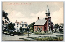 Swedish Lutheran Bethania Church Akron Ohio OH 1910 DB Postcard P24 - £13.58 GBP