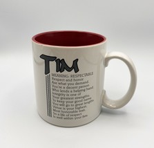 Tim-Meaning of the Name-Coffee Mug Coffee Cup  Design Poetry  Grey-White... - £5.05 GBP