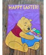 Happy Easter Winnie the Pooh Disney Easter Eggs Nylon Embroidered Yard Flag - £11.56 GBP