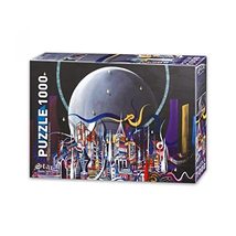 LaModaHome 1000 Piece The Moon City Jigsaw Puzzle for Family Friend Game Nights, - £24.87 GBP