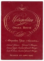 Metropolitan Opera Program 1945 Golden Cockerel Patrice Munsel Richard M... - £18.17 GBP