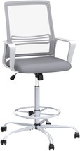 Drafting Chair, Standing Desk Chair With Adjustable Armrests, Height Adjustable. - £105.18 GBP