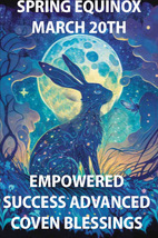 MAR 20TH SPRING EQUINOX  ENHANCED SUCCESS SCHOLARS COVEN MAGICK Witch Cassia4  image 2